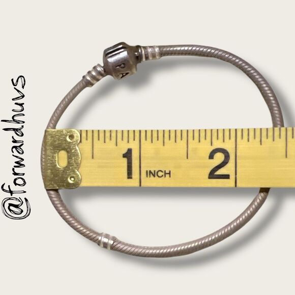 Pandora Sterling Silver Snake Chain Bracelet – Barrel Clasp - Picture 3 of 5